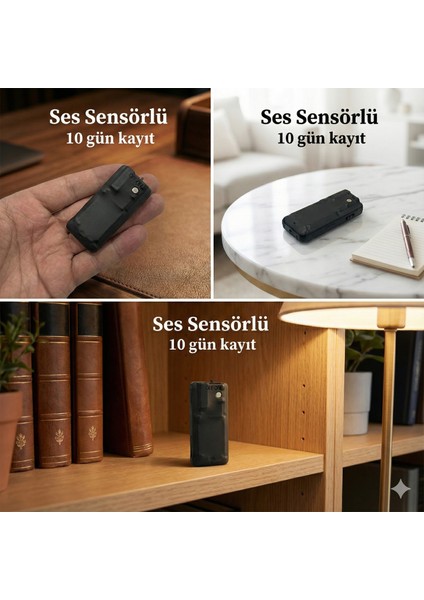 Tek şarj ile 10 Gün Gizli USB Ses Kayıt Cihazı