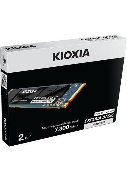 Kioxia PCIe M2 2TB Exceria Basic NVMe 3D 7300/6800 Mb/sn SSD (LSF10Z002TG8)