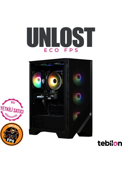 Tebilon UNLOST ECO-Amd Ryzen 7500F-MSI A620-MSI Rtx 5060TI Shadow 8gb BULK-16GB-500GB Ssd-Oem Paket