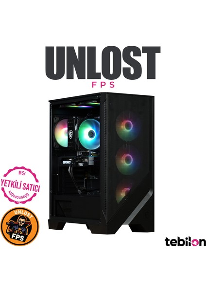 Tebilon UNLOST FPS-Amd Ryzen 9700X-MSI Rtx 5060TI Shadow 8gb Bulk-Msı B840M-16GB-500GB Ssd-Oem Paket
