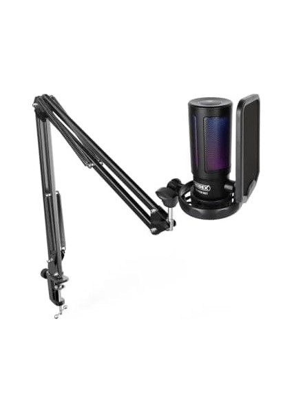 V6 Rgb Set USB Oyuncu ve Yayıncı Mikrofonu Condenser Stüdyo (Kayıt Gaming Tiktok Twitch Canlı Yayın Discord Youtube)