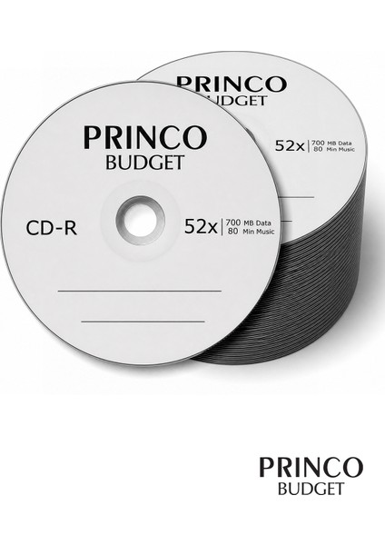 Princo Budget Yazdırılabilir Boş CD 700 MB 80 Dk Cd-R Princo Budget CD (50 Adet)