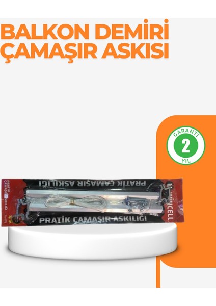 Aslanoğlu Store 25X60 cm Çamaşır Askılığı Kare Balkon Demiri Için Dayanıklı Tasarım