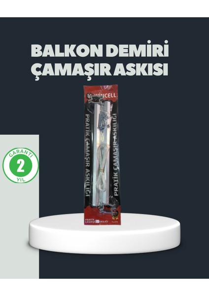 Renas Store Balkon Demiri Çamaşır Askısı Kare Demirlere Uygun Dayanıklı Tasarım