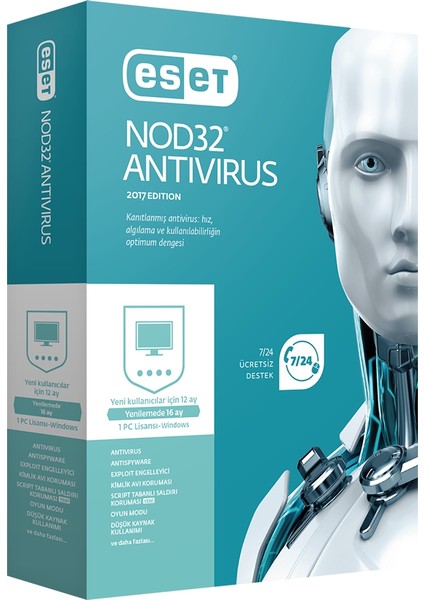 Eset Nod32 Antıvırus 1 Kullanıcı 1 Yıl
