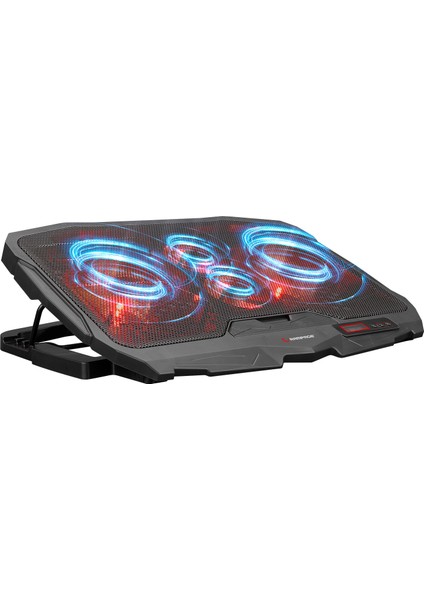 Rampage AD-RC4 COLDBREEZE Kırmızı Ledli 2*125mm+2*70mm Işıklı Fan 15-17 Notebook Soğutucu Stand