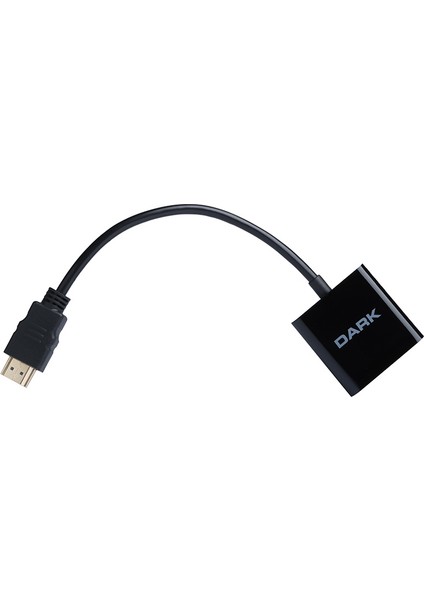 Dark HDMI to VGA Dijital - Analog, Full HD 1080P,Tak Çalıştır Görüntü Dönüştürücü Kablo(DK-HD-AHDMIXVGA4)
