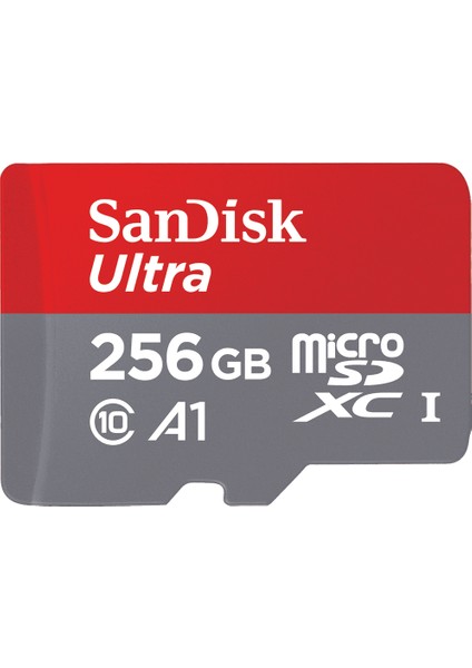 Sandisk Ultra 256GB microSDXC Hafıza Kartı 100MB/S UHS-I Adaptör ile Yüksek Hızlı Performans