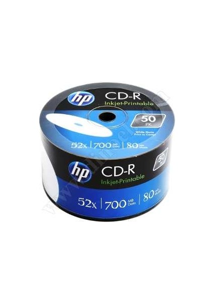 HP CD-R 700MB-80min Printable 50li Shrink Uyumlu Kalite ve Dayanıklı Tasarım