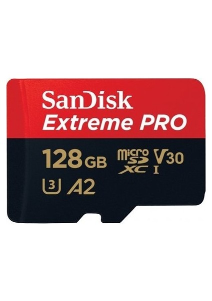 Sandisk Extreme PRO 128GB MicroSDXC Class 10 UHS-I A2 V30 170MB/s – 4K Video ve Profesyonel Fotoğraf Çekimi İçin Yüksek Hızlı Kart