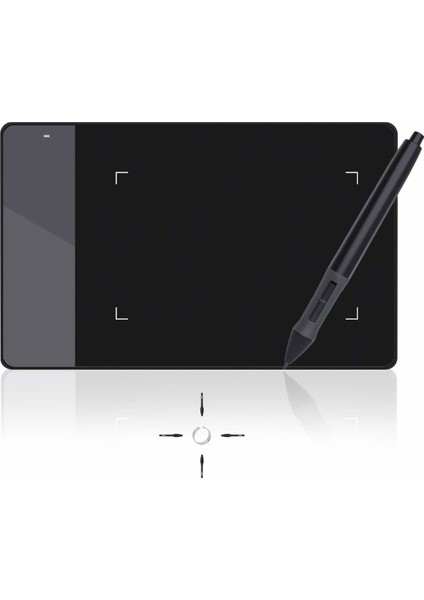 Huion 420 Grafik Tablet 13,3 inç Aktif Alan ile Siyah Renkli Çizim Tableti USB Bağlantı Özellikli