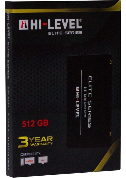 Hi-Level 512GB Elite HLV-SSD30ELT-512G 560-540MB-s 2.5" SATA3 Kızaksız SSD Disk