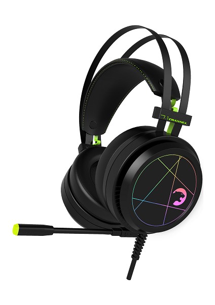 Gamepower Medusa Siyah 7.1 Rainbow Kablolu Kulaküstü Oyuncu Kulaklık 2.2 m Uzunlukta Var Mikrofon