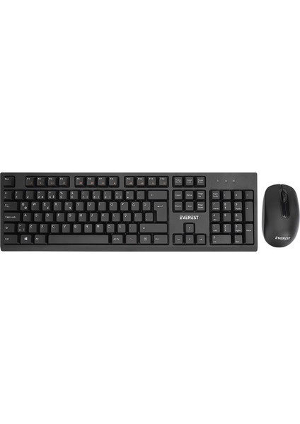 Everest KM-2510 Kablosuz Q Multimedia Klavye + Mouse Set Siyah