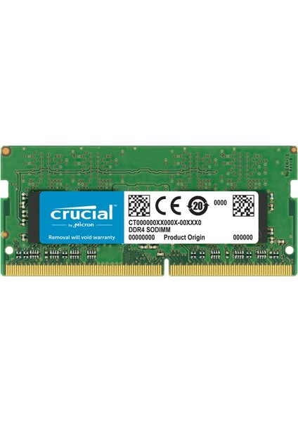 Crucial Basics 8GB DDR4 2666 MHz CL19 Notebook Ram Yüksek Performanslı Hızlı Bellek