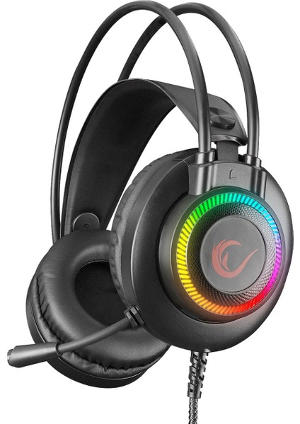 Rampage RM-K27 X-JAMMER Rainbow Ledli PC USB 3.5M PS4-XBOX-Mobile Gaming Oyuncu Mikrofonlu Kulaklık