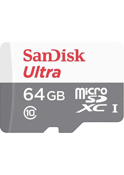 Sandisk 64GB SDSQUNR-064G-GN3MN Ultra microSDXC 64GB 100MB-s Class 10 UHS-I Hafıza Kartı