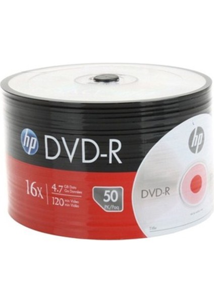 HP DVD-R 4,7GB 120min 16x 50 li Aksesuarlar Evrensel Kullanım İçin Uygun
