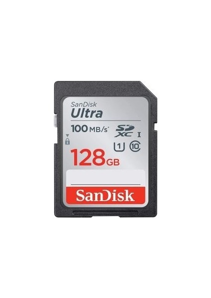 Sandisk Ultra 128GB SDXC Hafıza Kartı 100 MB/s Hız ve Uyumlu Sertifikalar ile Ultra Performans
