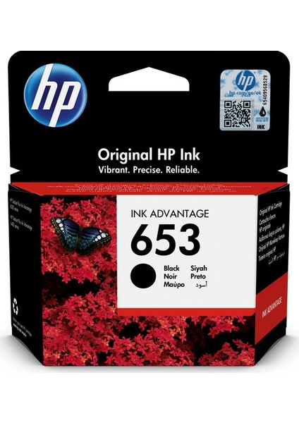 HP 653 Black Siyah Kartuş 3YM75AE