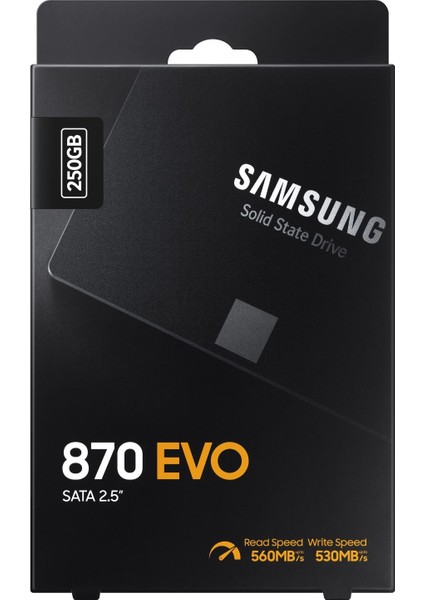 Samsung 250Gb 870 Evo 560Mb-530Mb-S Sata 2.5" Ssd (Mz-77E250Bw) Harddisk