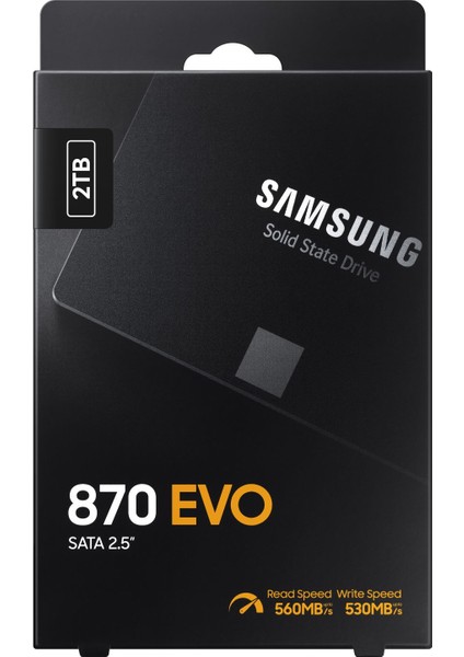 Samsung 2TB MZ-77E2T0BW 870 EVO SSD 2.5" SATA3 SSD 560-530 Harddisk