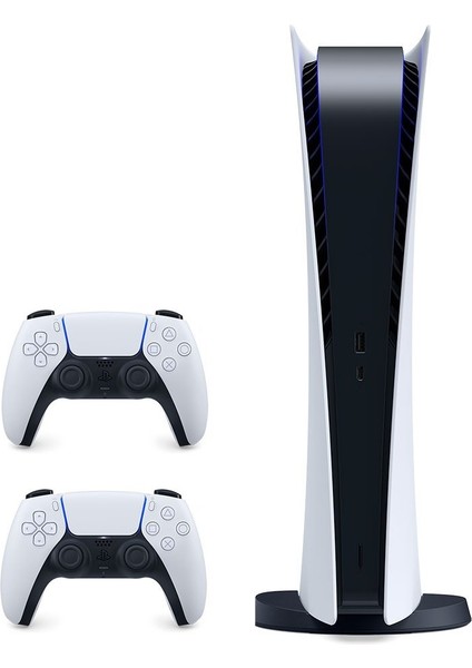 Sony Playstation 5 Digital Edition 825 gb İthalatçı Garantili Beyaz Oyun Konsolu ve 2.Dualsense Kontrol Cihazı